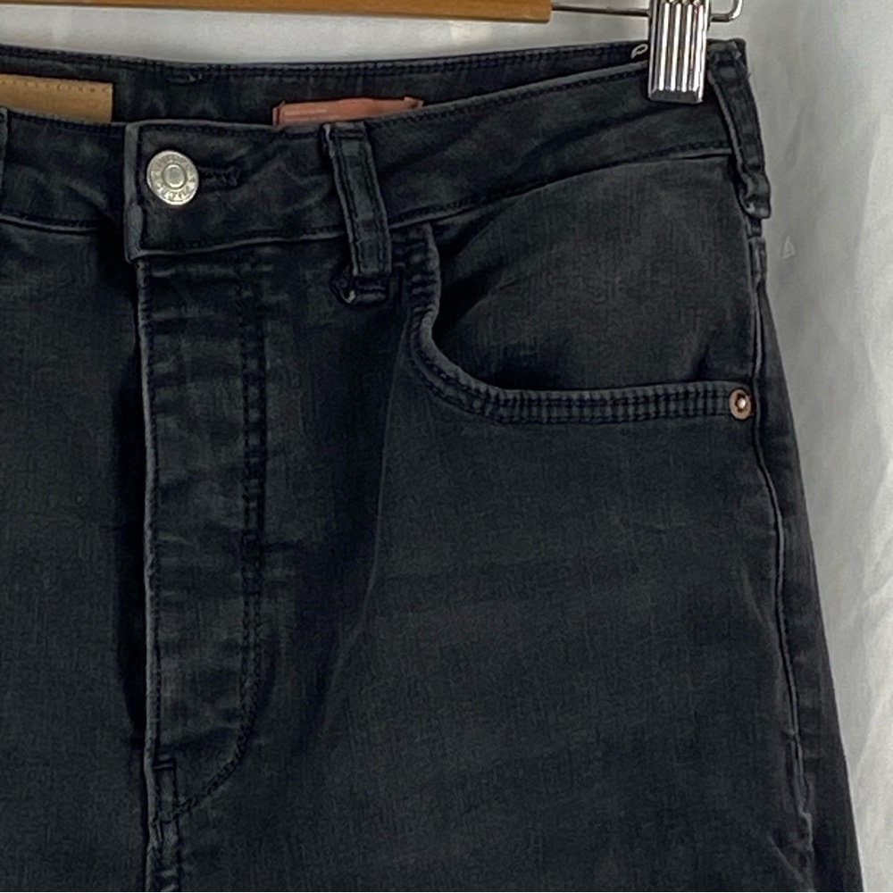 Pilcro Anthropologie The Icon Classic Black Flare Jeans Goth Boho Size 30 - Picture 4 of 16